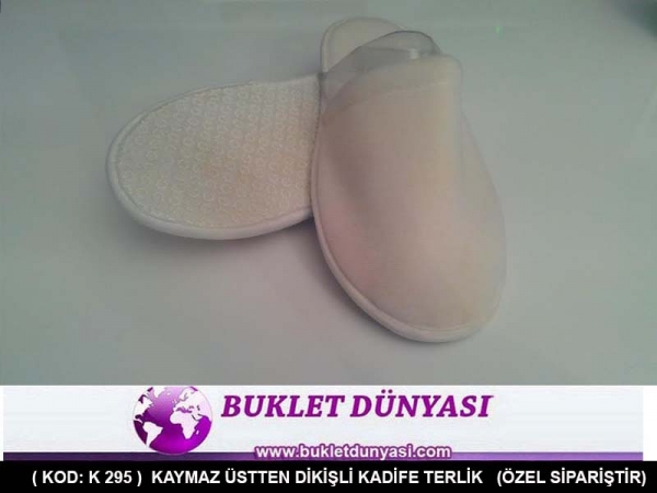 KAYMAZ ÇİFT SAYA  ÜSTTEN DİKİŞLİ KADİFE TERLİK K 295