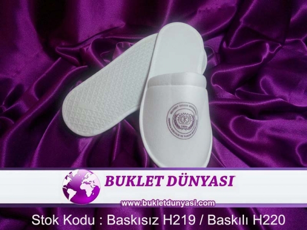 H219 Düz Dikişli Çift Saya Havlu Terlik ( ÖZEL SİPARİŞ )